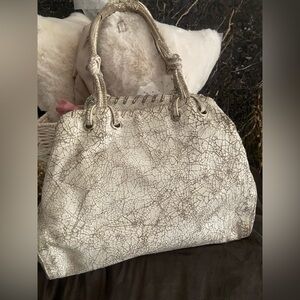 Rare Jane August Distressed Leather Handbag
